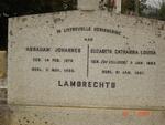 LAMBRECHTS Abraham Johannes 1878-1950 & Elizabeth Catharina Louisa DE VILLIERS 1883-1951