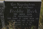 BECK Freddie 1894-1924