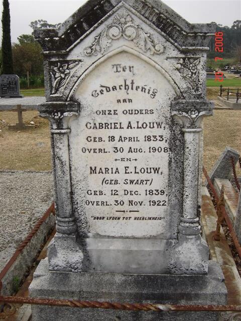 LOUW Gabriel A. 1833-1908  & Maria E. SWART 1839-1922
