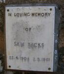 SACKS Sam 1906-1961