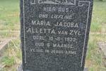ZYL Maria Jacoba Alletta, van -1922