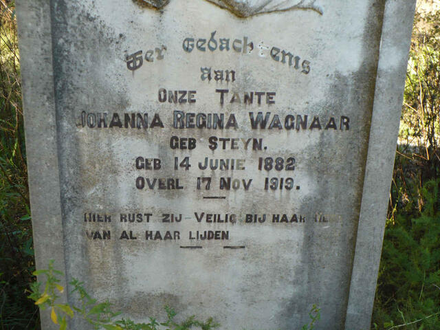 WAGNAAR Johanna Regina nee STEYN 1882-1919