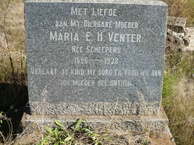 VENTER Maria E.H. nee SCHEEPERS 1896-1928