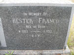 FRANCO Hester nee DE BEER 1903-1952