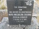 KRUGER Maria Magdalena Susanna Cecilia nee BLOM 1884-1974