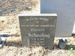 SCHOOLING Rhoda 1925-1994