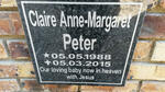 PETER Claire Anne-Margaret 1988-2015