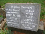 JEFFERY Ernest Gilford -1955 & Alice -1982 :: JEFFERY Raymond Peter 1926-2007