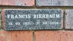 BIERBAUM Francis 1931-2006