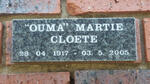 CLOETE Martie 1917-2005