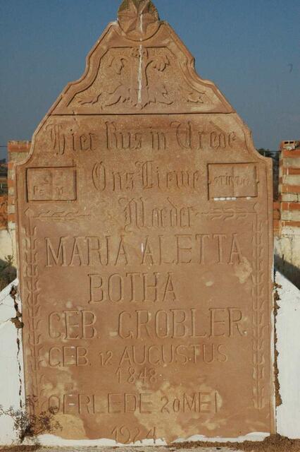 BOTHA Maria Aletta nee GROBLER 1848-1924