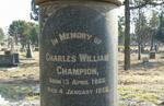 CHAMPION Charles William 1866-1925