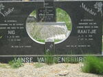 RENSBURG Nic, Janse van 1909-1985 & Raaitjie 1912-1998