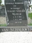 SCHALKWYK Ockert Godlieb Wilhelm, van 1903-1993