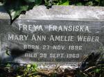 WEBER Freya Fransiska Mary Ann Amelie 1896-1963