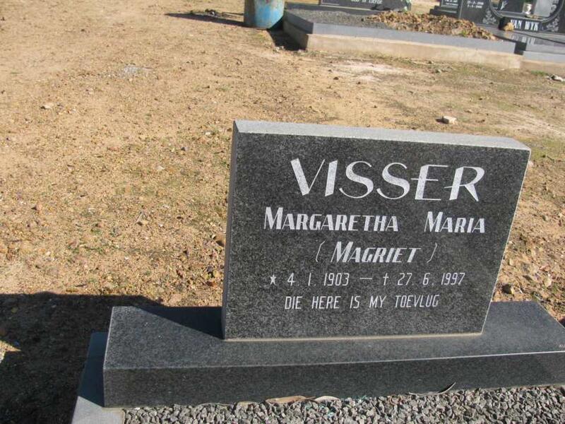 VISSER Margaretha Maria 1903-1997