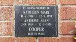 COOPER Anthony Alan 1945-1979 & Kathleen Mary 1916-1993