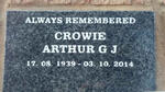 CROWIE Arthur G.J. 1939-2014
