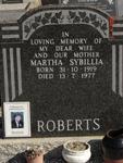 ROBERTS Martha Sybillia 1919-1977 :: ROBERTS Percival Rustley 1946-2006