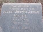 SCHUTTE Michiel Andries Josias 1889-1955