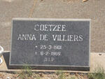 COETZEE Anna de Villiers nee MALAN 1901-1969