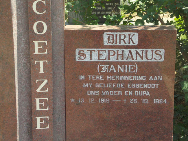 COETZEE Dirk Stephanus 1916-1984