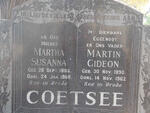 COETSEE Martin Gideon 1890-1962 & Martha Susanna 1886-1968