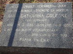 Eastern Cape, WILLOWMORE district, Baviaanskloof, De Eenzaamheid 225_3, Coleske farm cemetery