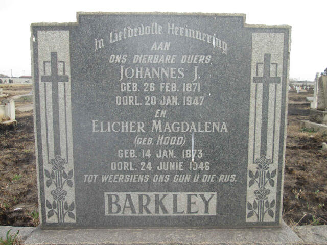BARKLEY Johannes J. 1871-1947 & Elicher Magdalena HOOD 1873-1946