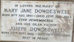 DOWDESWELL Joseph 1886-1966 & Mary Jane 1891-1963