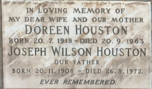 HOUSTON Joseph Wilson 1908-1972 & Doreen 1915-1963