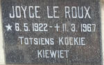 ROUX Joyce, le 1922-1967