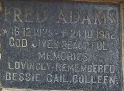 ADAMS Fred 1925-1982