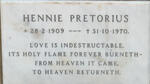 PRETORIUS Hennie 1909-1970