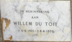 TOIT Willem, du 1921-1970
