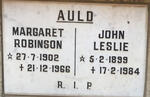 AULD John Leslie 1899-1984 & Margaret ROBINSON 1902-1966