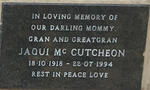 Mc CUTCHEON Jaqui 1918-1994