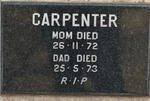CARPENTER ? -1973 & ? -1972