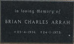 ARRAH Brian Charles 1936-1975
