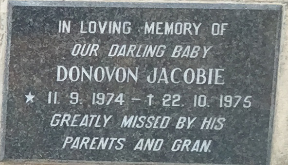 JACOBIE Donovon 1974-1975