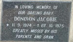 JACOBIE Donovon 1974-1975