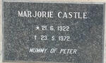 CASTLE Marjorie 1922-1972