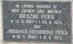 PERA Orazio 1887-1975 & Johanna Hendrina 1896-1975