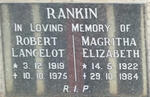 RANKIN Robert Lancelot 1919-1975 & Magritha Elizabeth 1922-1984