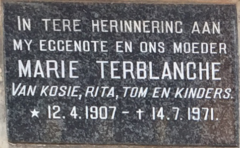 TERBLANCHE Marie 1907-1971