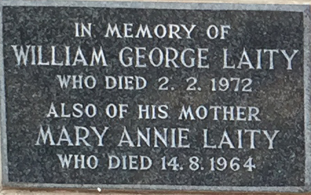 LAITY Mary Annie -1964 :: LAITY William George -1972