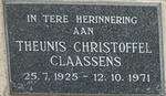 CLAASSENS Theunis Christoffel 1925-1971