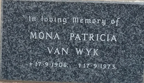 WYK Mona Patricia, van 1906-1973