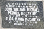 McCARTHY John William Michael Patrick 1911-1973 & Alida Maria 1913-1996