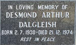 DALGLEISH Desmond Arthur 1930-1974